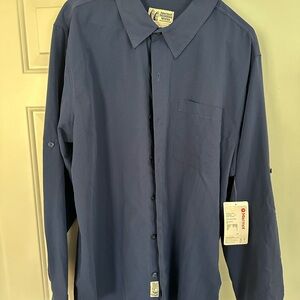 Slate Blue Casual Button Down light weight shirt